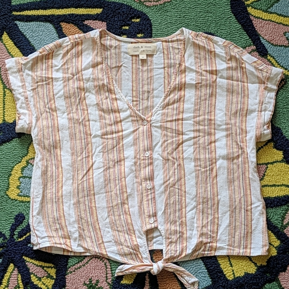 Cloth and Stone linen blend tee